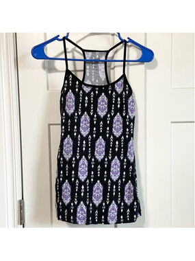 Garage purple black spaghetti strap tank top size xs